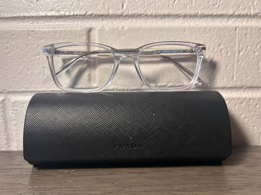 Prada VPR 14W Eyeglasses in Transparent Clear Frame